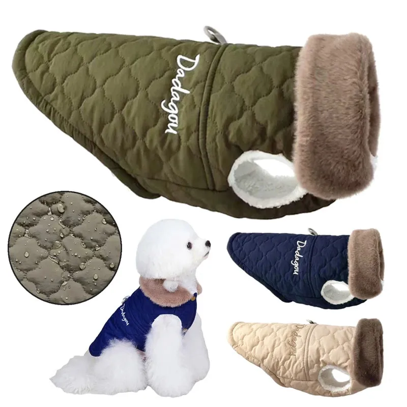 Waterproof Fur Collar Winter Dog Jacket