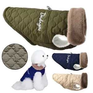 Waterproof Fur Collar Winter Dog Jacket