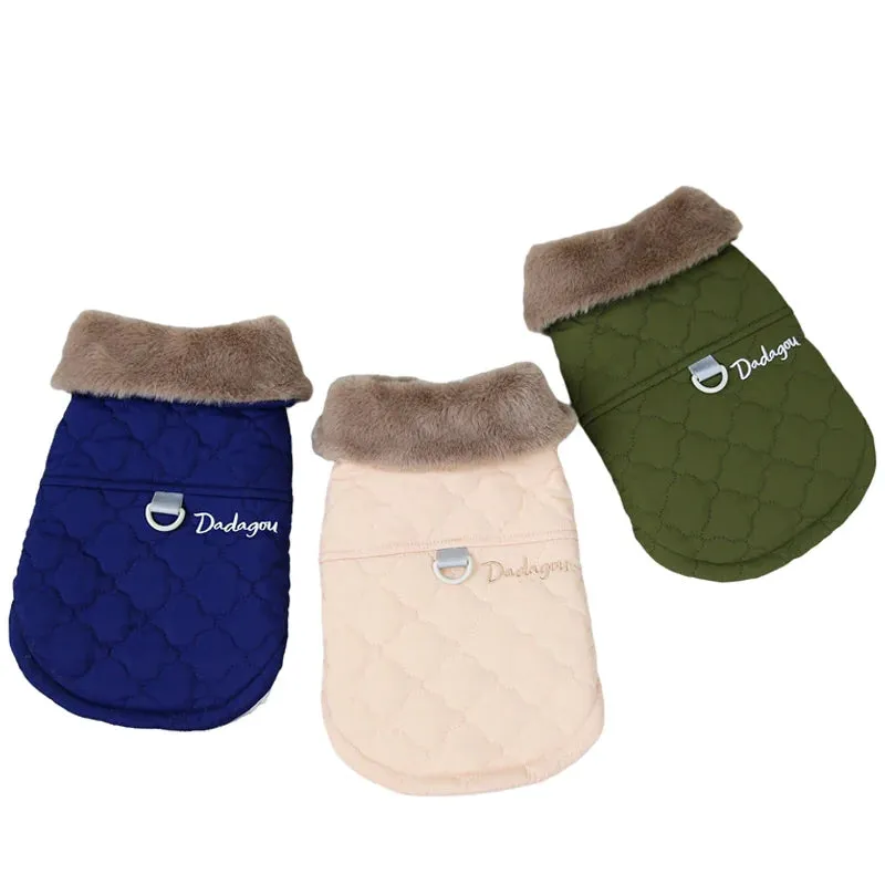 Waterproof Fur Collar Winter Dog Jacket