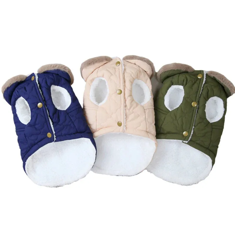 Waterproof Fur Collar Winter Dog Jacket