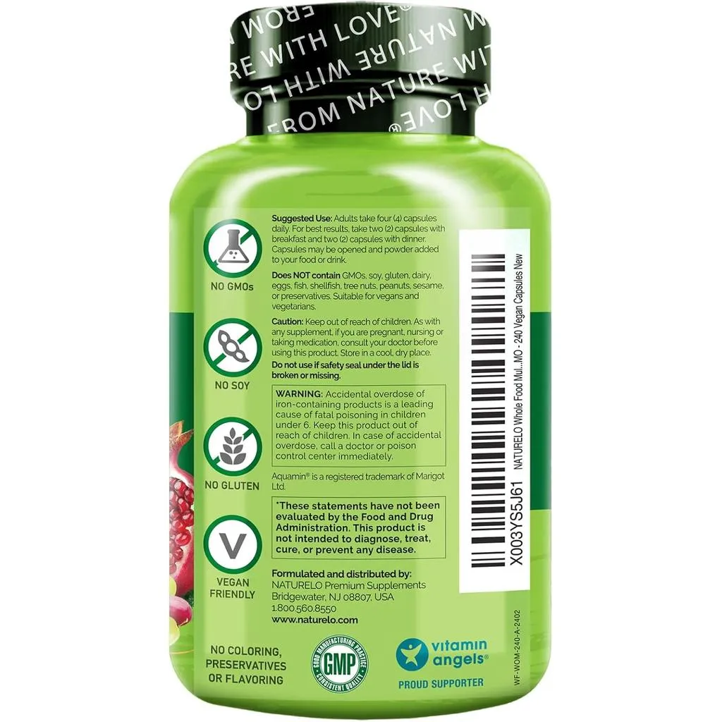 Whole Food Multivitamin For Women with Natural Vitamins, Fruit & Herbal Extracts