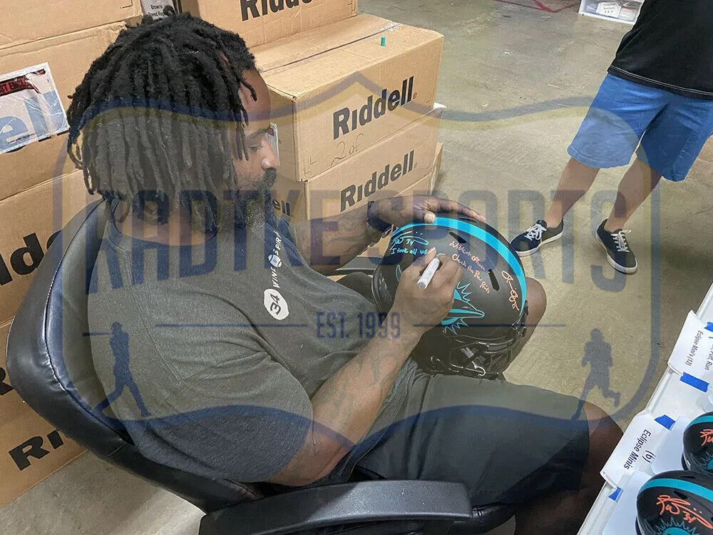 Williams & Brown Signed Miami Dolphins Speed Eclipse Authentic Helmet - I Took A