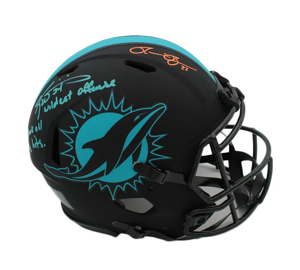 Williams & Brown Signed Miami Dolphins Speed Eclipse Authentic Helmet - I Took A