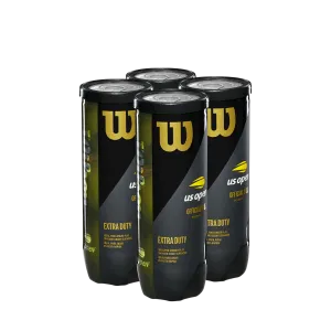 Wilson US Open Extra Duty 3 Tennis Ball Pack - 4  Cans