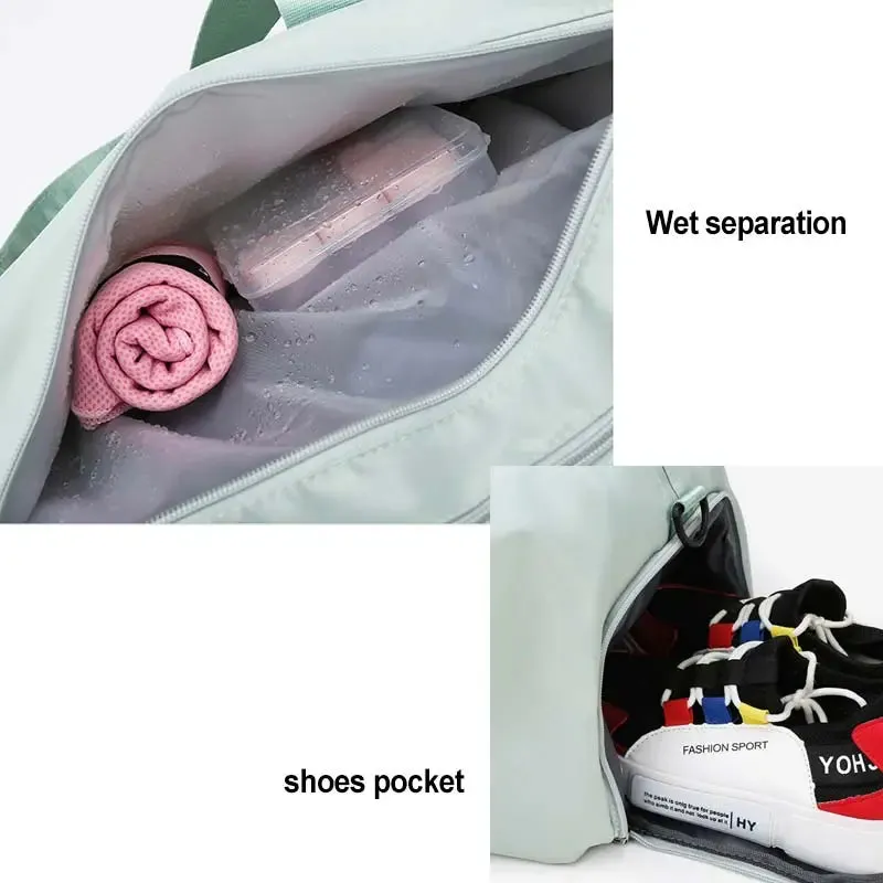Women's Sports Gym Bag Travel Dry Wet Bag Handbag Multifunction Sports Fitness Training Bag