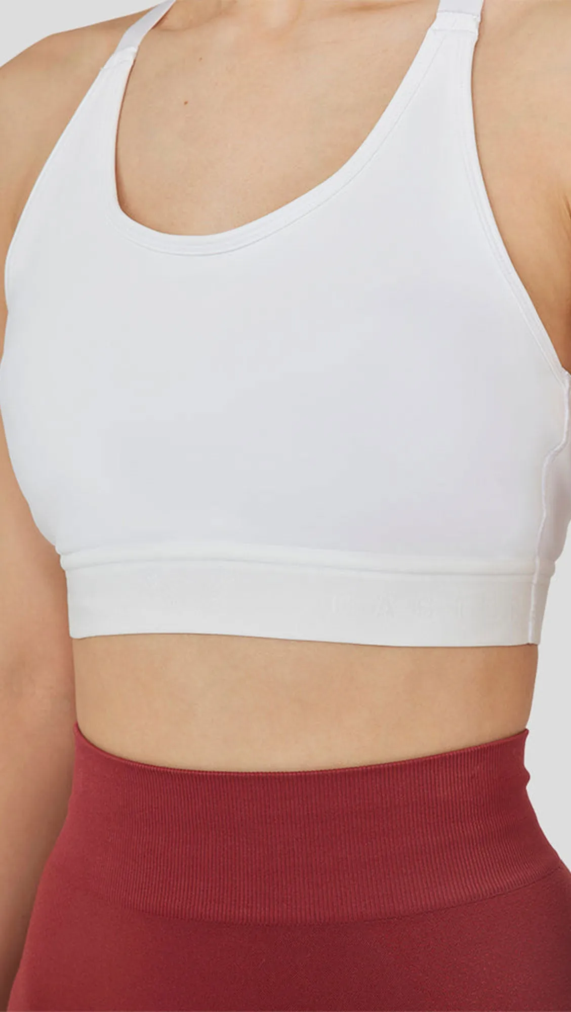 WOMEN'S WHITE METATEK SPORTS BRA