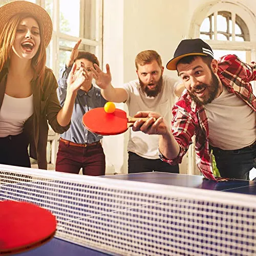 XGEAR Ping Pong Paddle Set ;Complete Table Tennis Set ; Table Tennis Racket Set,4 Paddles, 8 Balls, Portable Storage Case, Optimize Spin and Control, for Indoor Outdoor Play