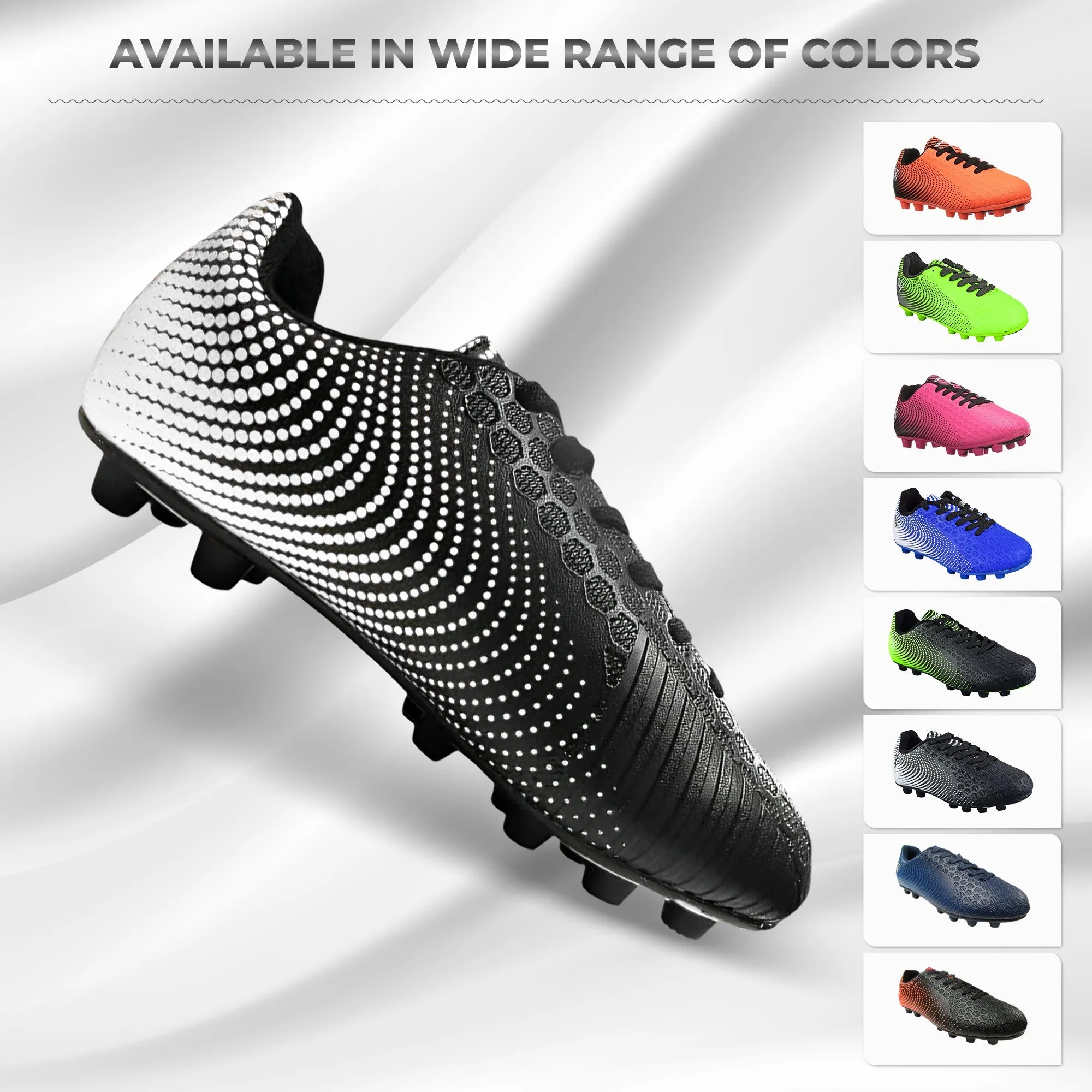 Youth Stealth Firm Ground Soccer Shoes - Black/White