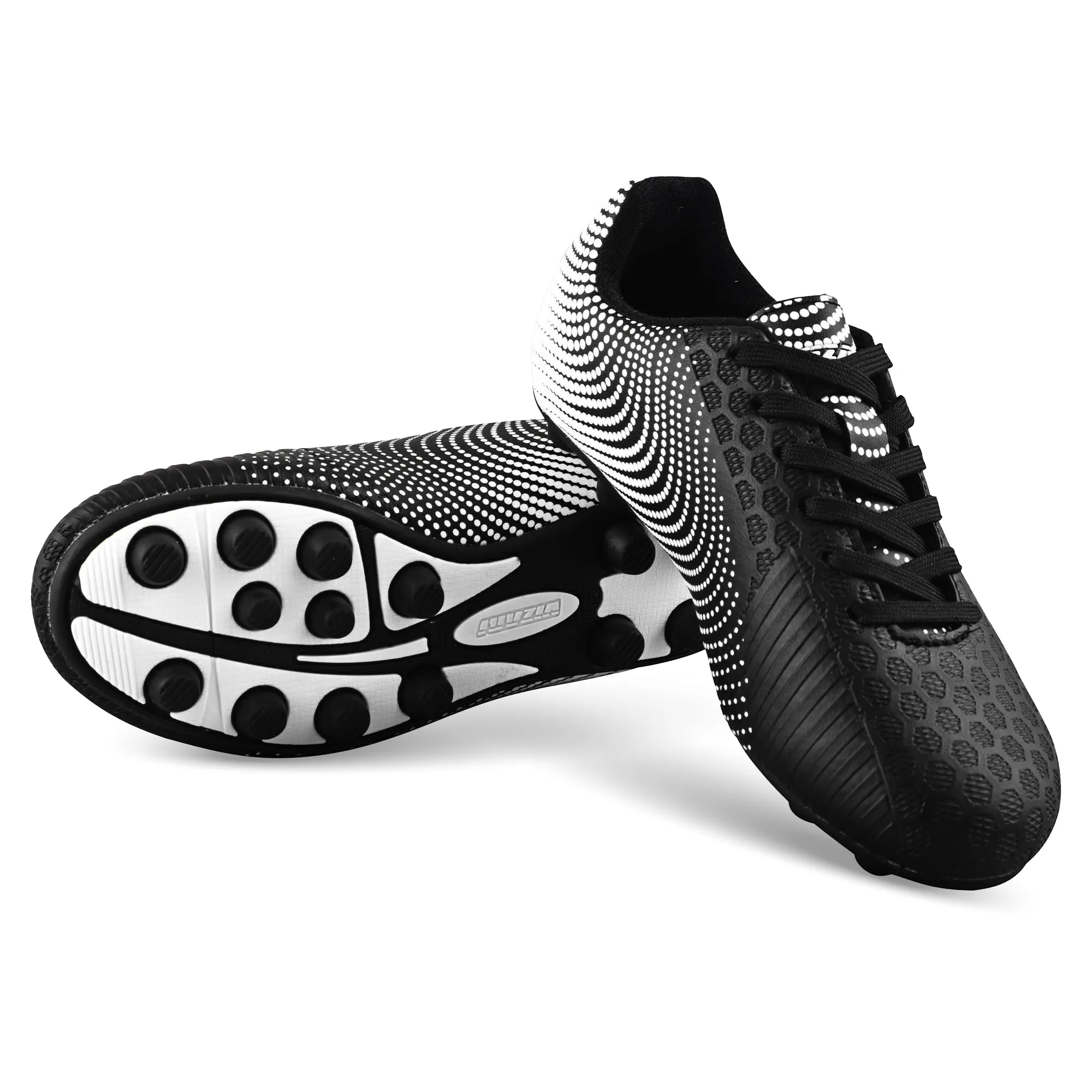 Youth Stealth Firm Ground Soccer Shoes - Black/White