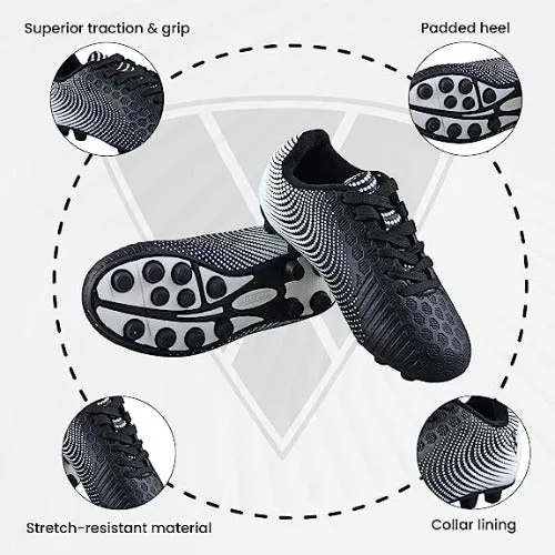 Youth Stealth Firm Ground Soccer Shoes - Black/White