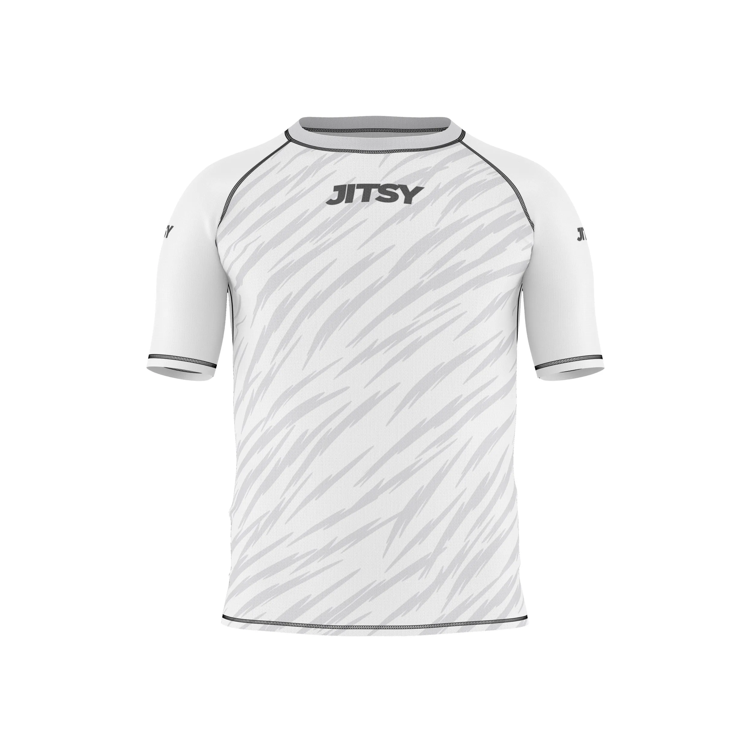 Zaps Ranked BJJ Rash Guard - Kids - White
