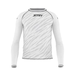 Zaps Ranked BJJ Rash Guard - Kids - White