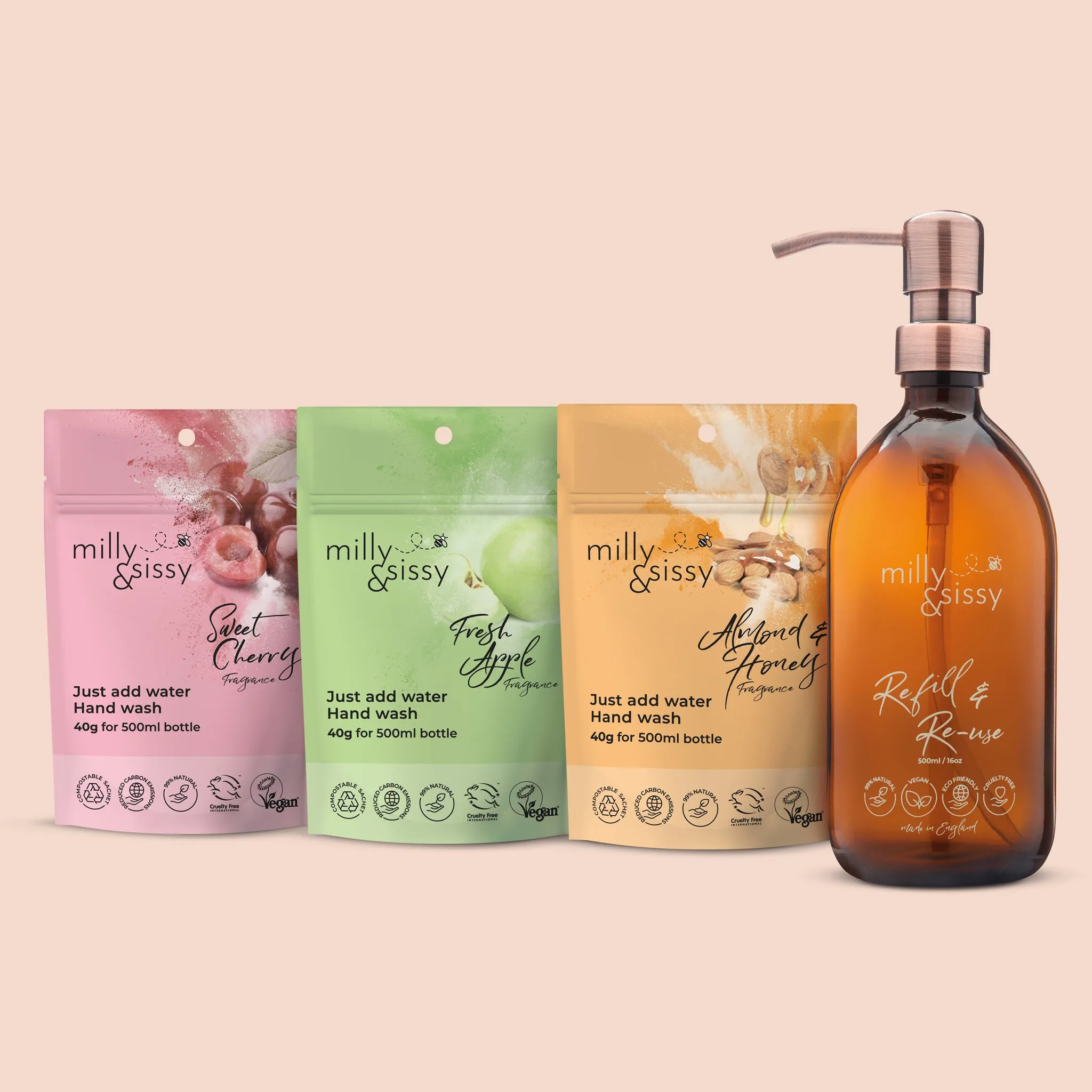 Zero Waste Honey and Almond Hand Wash Refill